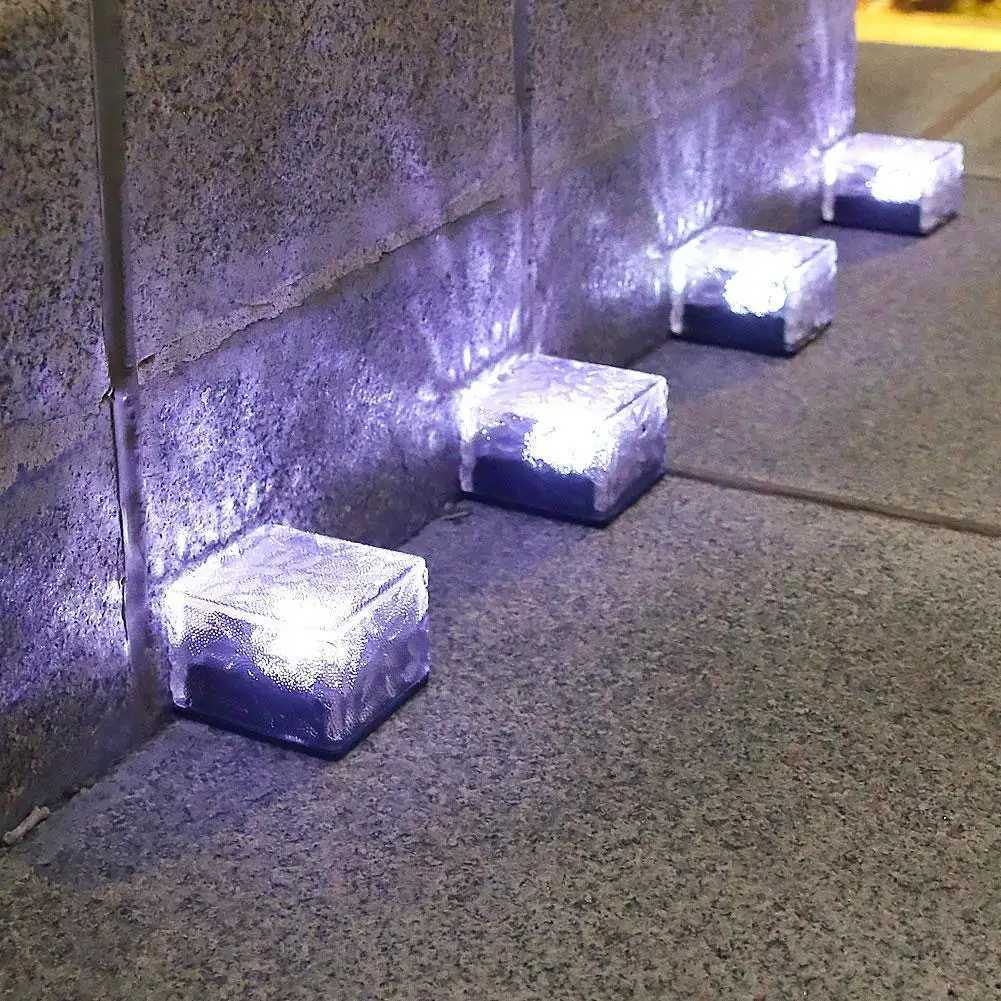 Outdoor LED Solar Light Garden Yard Landscape Light Waterproof Staircase Steps Lamp Decorative Street Lantern Decoration W250607