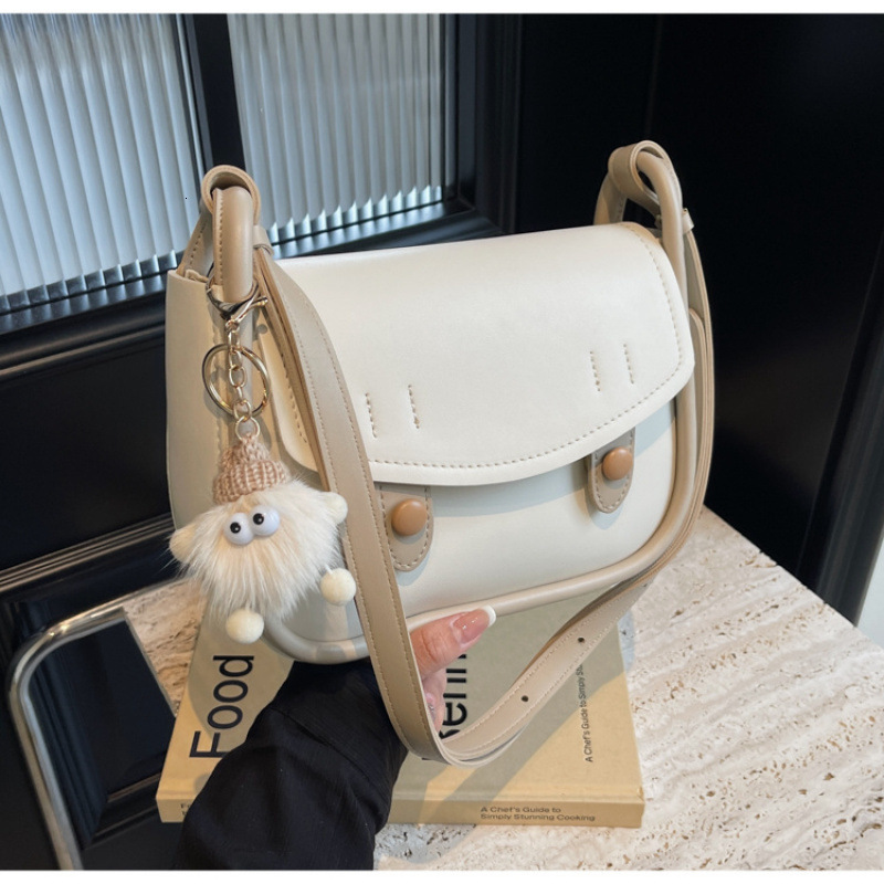 Brand High Quality New Style New Fashion Niche Small Bag Single Shoulder Textured Underarm Versatile High-end Crossbody Saddle Bag New Free Delivery D
