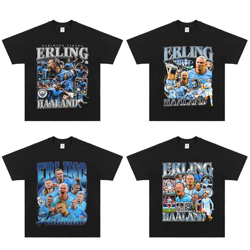 Erling Haaland Short Sleeve Erling Haaland T Cotton Breathable T-Shirt Top Comfortable Breathable X250607