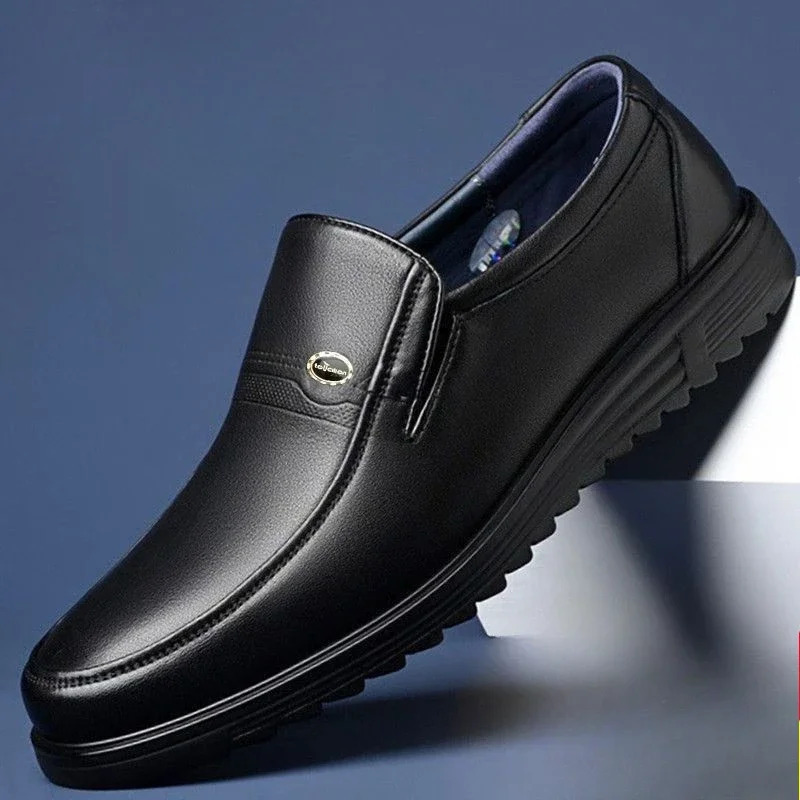 Man Casual Shoe Black Round Toe Classic Original Footwear Offer Cowhide Leather Loafers Shoes for Men High Quality Fashion Retro 250605