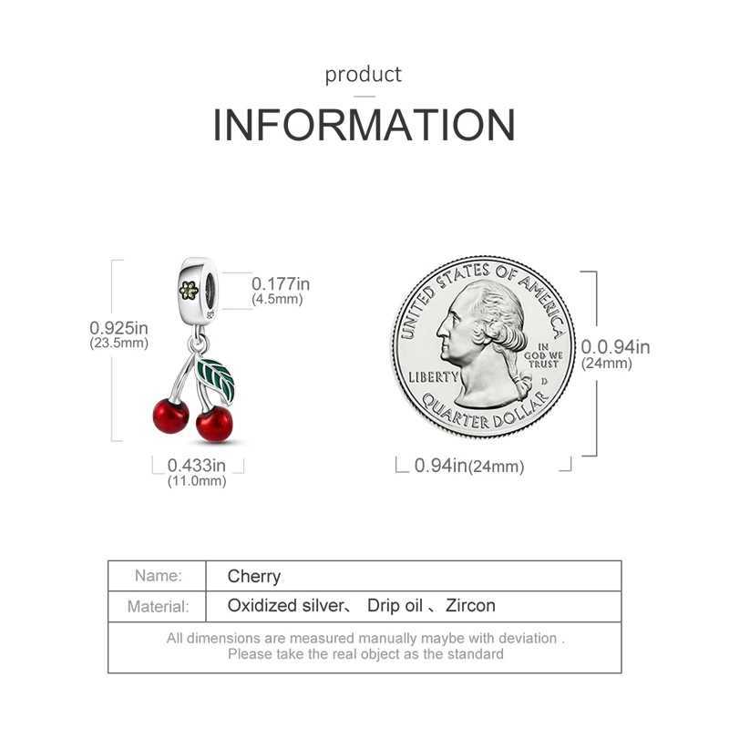 925 Sterling Silver Watermelon Fruits Vegetables Series Charms Beads Pendant Fit Original Fine Bracelets DIY Jewelry Gifts XJ250607