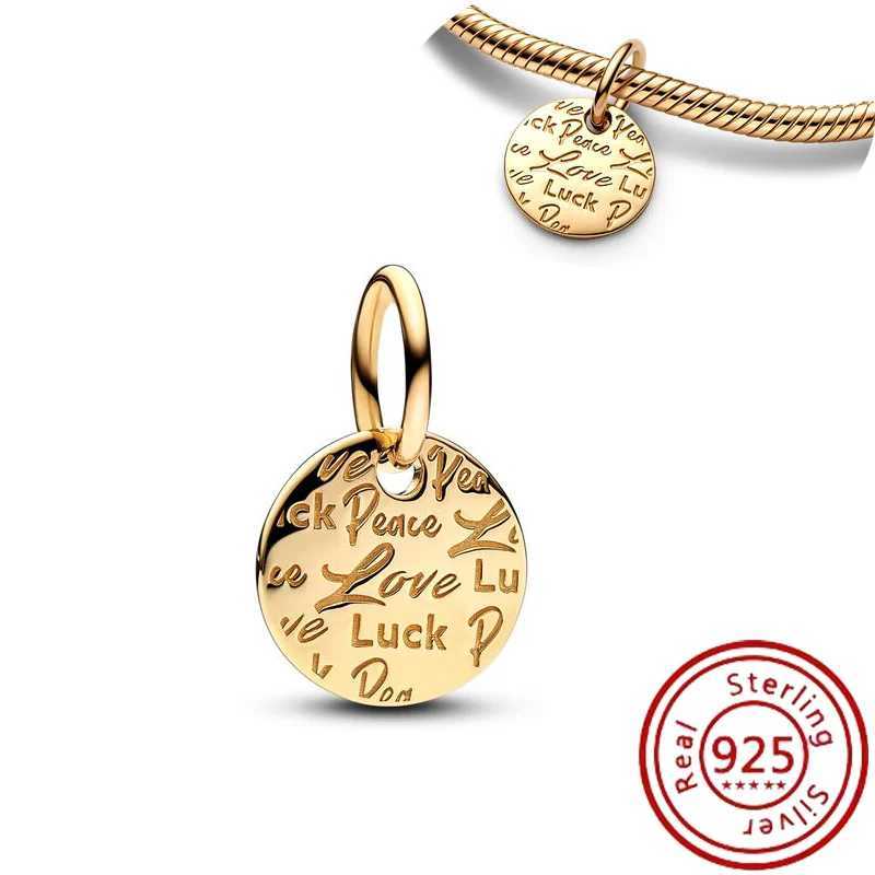 925 Silver Plated Gold Sparkling Unicorn House Friend Round Charm Beads Fit Original Pantaro Bracelet Jewelry Women Gift XJ250607