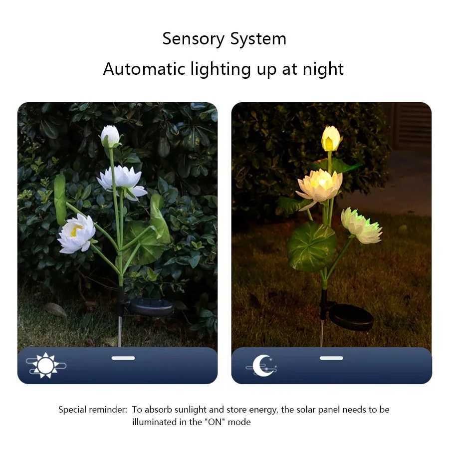 LED Solar Lotus Field Plug-in Light Landscape Lawn Balcony Atmosphere Courtyard LightXJ250606