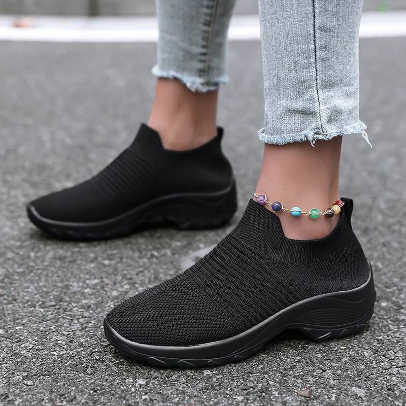 ddmyoutdoor Summer Anti Slip Travel Comfortable Single For Women S Designers Slope Heel Mesh Breathable Lazy Casual Loafers Shoes Outdoor Outdoor Shoe