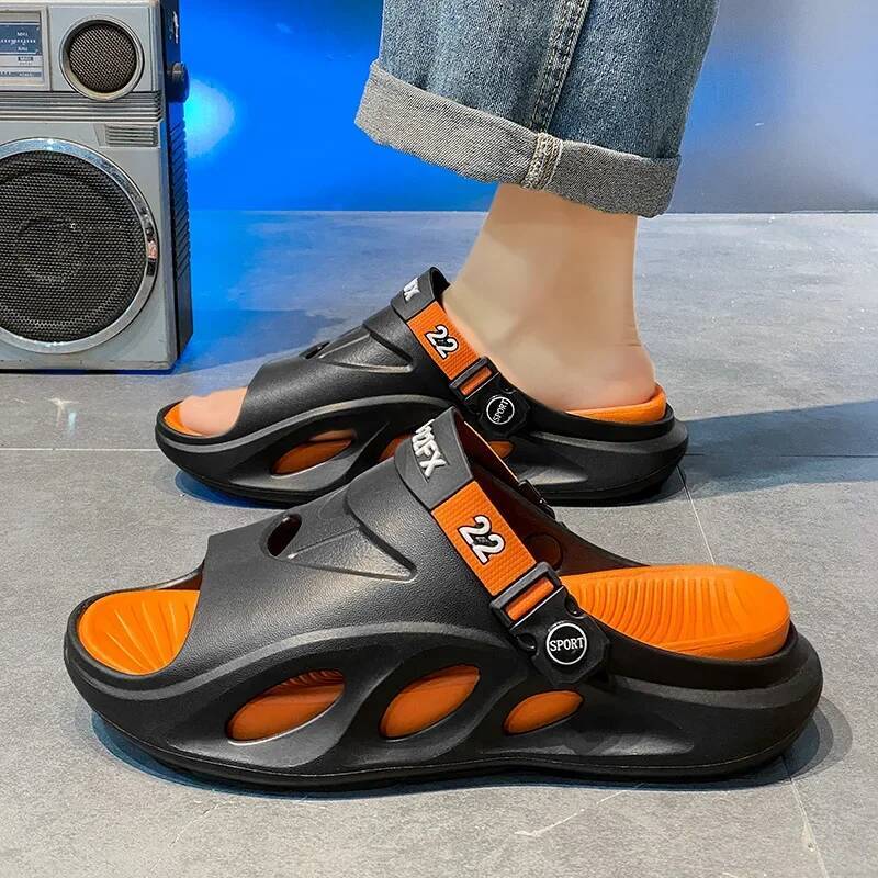 Ddmyoutdoor Men Sandals Summer Slippers Outdoor Beach Casual EVA Soft Soled Comfortable Hollow Out Garden Shoes Zapatos De Homb Outdoor Shoes