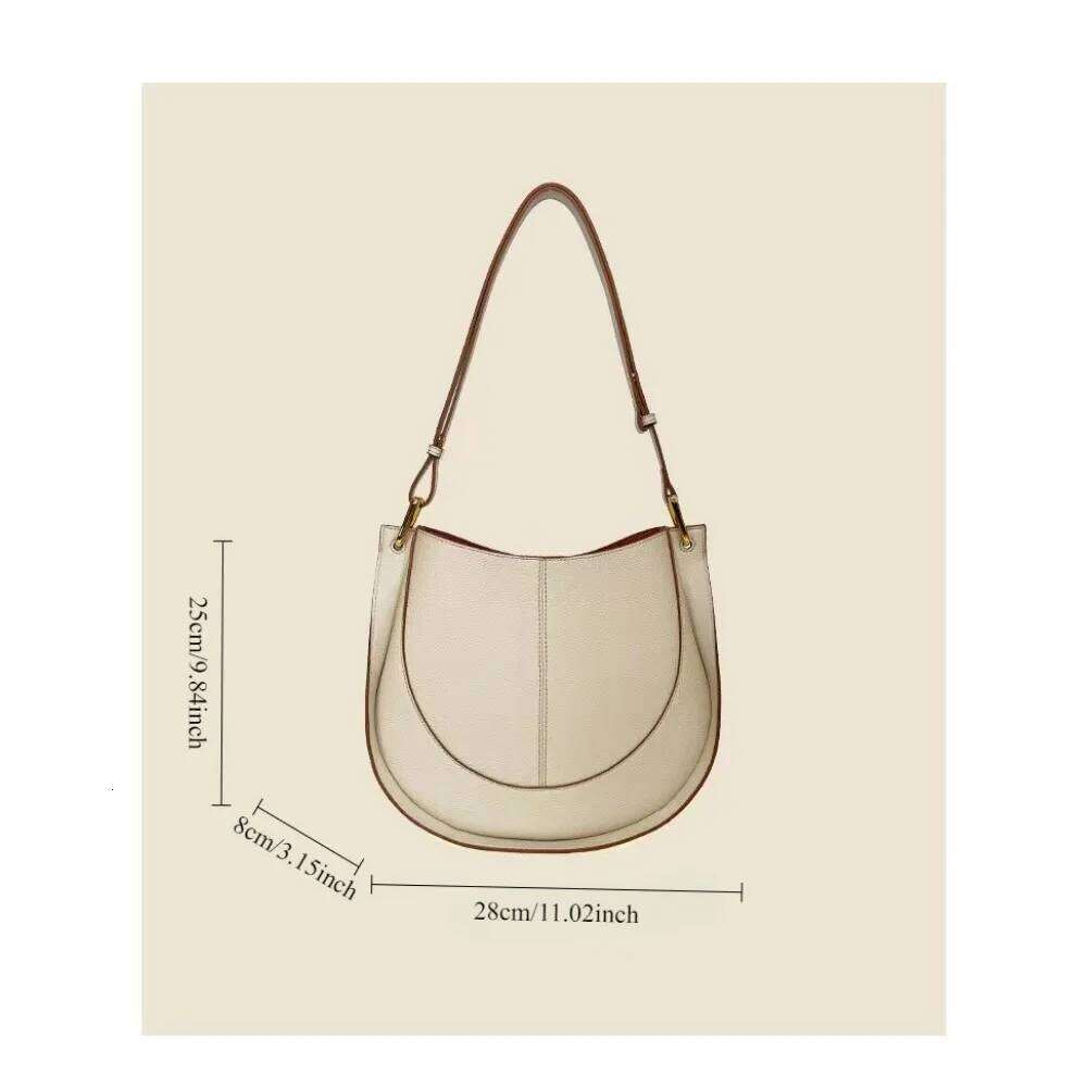 designer bag luxury bag Vintage Soft Leather Design Double Layer Large Capacity Women's Single Shoulder Crossbody Saddle Bag