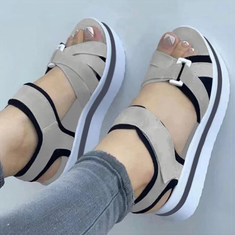 Womens Sandals Heeled Sandals Summer Shoes Woman 2025 Fashion Wedges Heels Sandalias De Mujer Platform Summer Footwear Women 250605