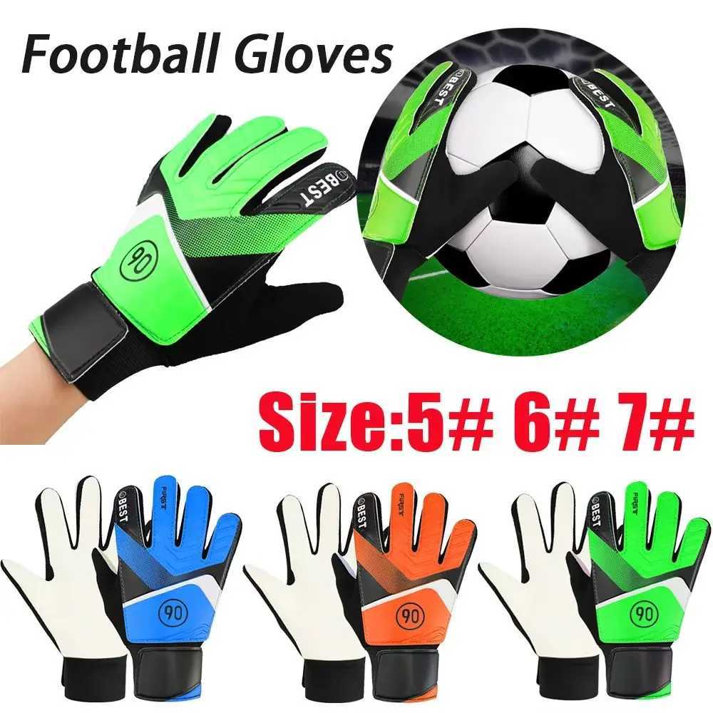 Childrens Goalkeeper Glove Latex Goalkeeper Gloves Football Protection Adults Teenager Anti-Slip Football Gloves Soccer Goalie XJ250606