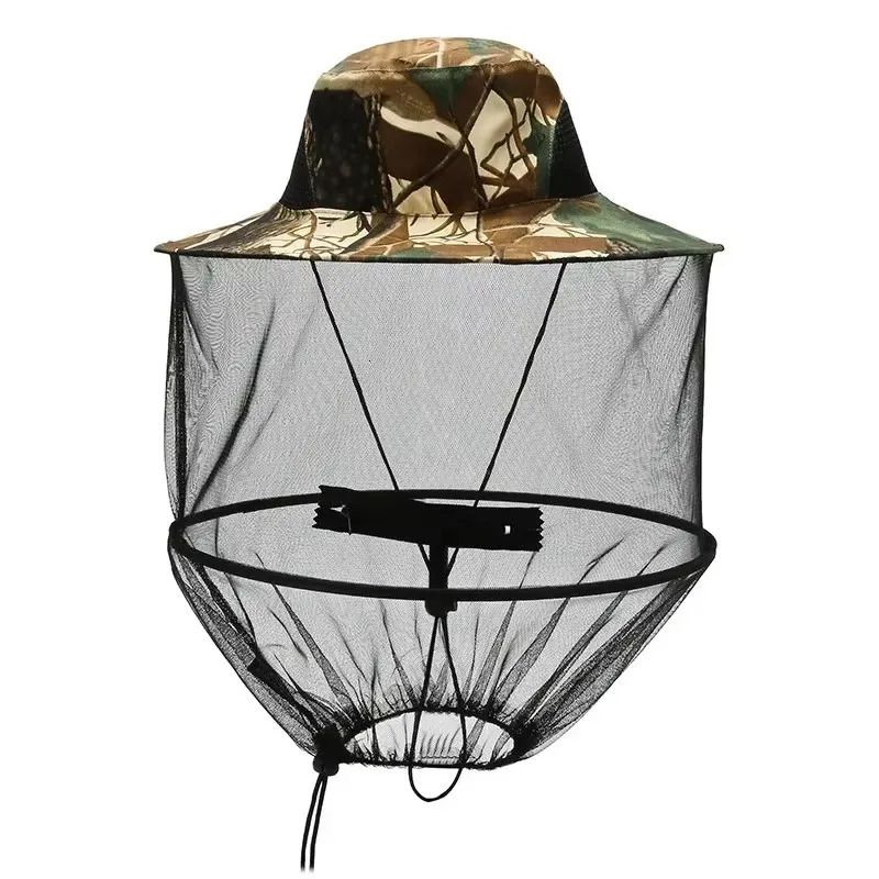 Mosquito Hat with Hidden Net Mesh Repellent Insect Bee Protection Men Women Outdoor Sunscreen Fishing Cap 250605