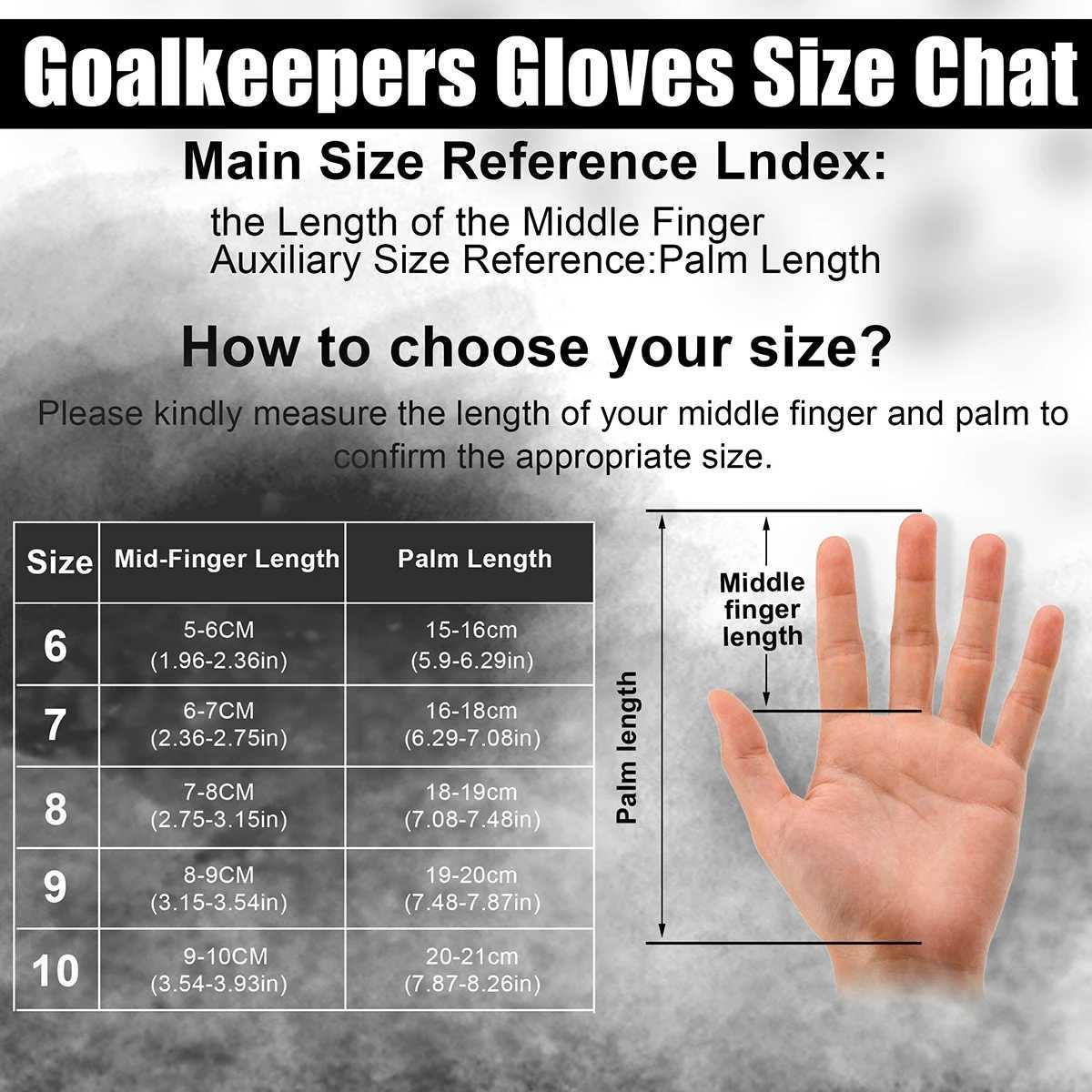 Soccer Goalie Gloves Youth Adults 4+3mm Super Grip High Performance Goalkeeper Gloves Breathable Soccer Gloves XJ250606