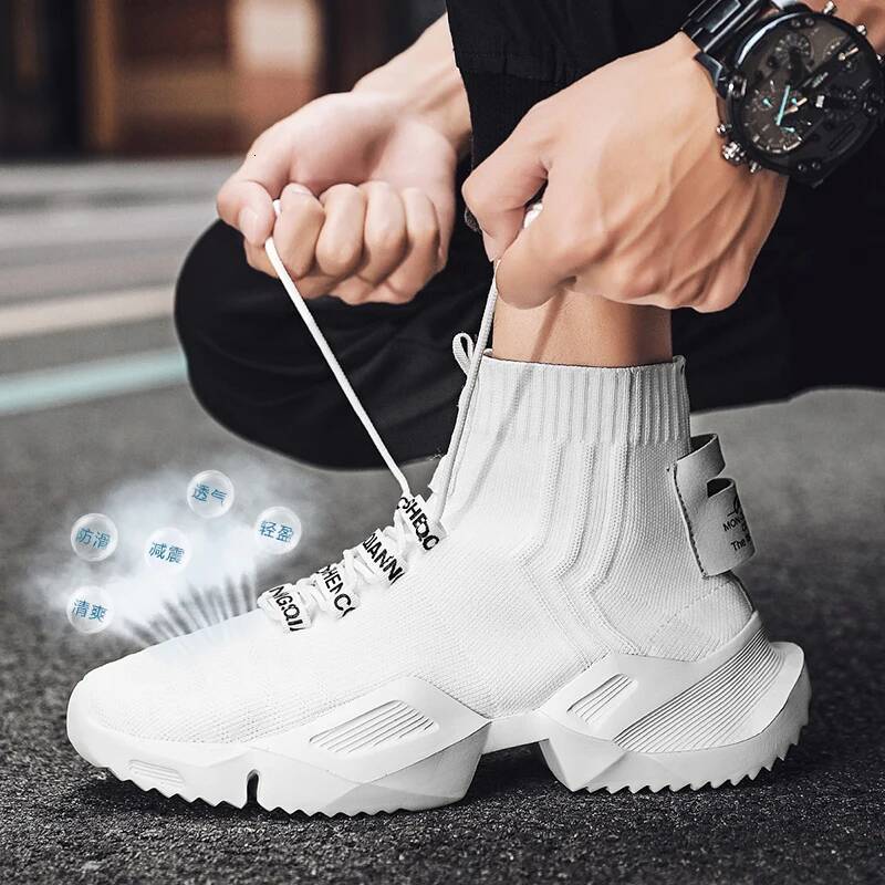 Ddmyoutdoor Ddmyoutdoor Ankle Knitting Sock Boots Sport Running Mesh Women Shoes Autumn New Flats Platform Casual Walking Mujer Zapatos Outdoor Outdoo