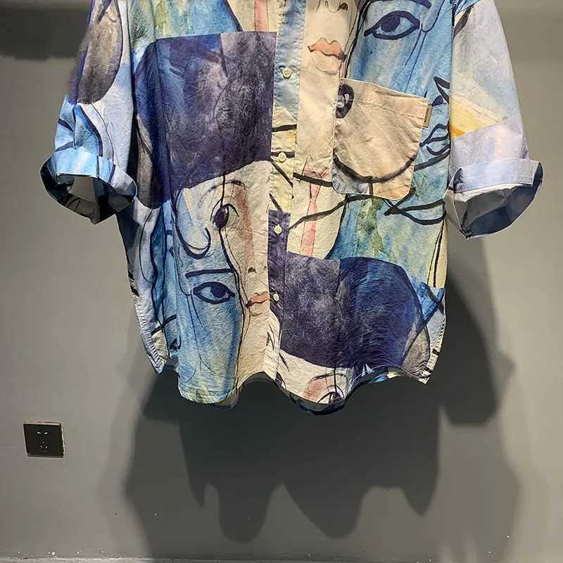 Loose Spliced. Printed Mens Shirts Funny Short Sleeve Mens Shirt Cheap Brand Tops Sale Elegant Designer Summer New In Clothes W250607