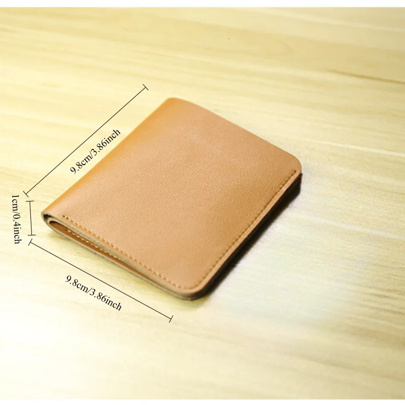 Ultra Thin Small Wallet Short Cowhide Casual Mens Vertical Simple Bifold Wallets Soft Leather Credit Card Holder Moneybag 250605