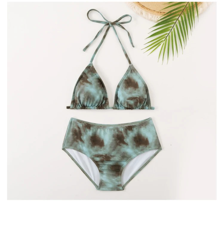 XL5XL Plus Size Vacation Bikini Sexy ThreePiece Split Long Sleeve Swimsuit Women Summer Blue Pleated Beach Party Swimsuits 250603