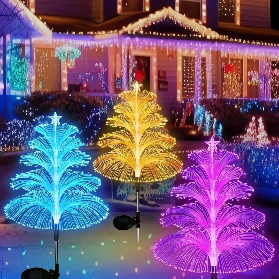 5 Layer Solar Pathway Lights Outdoor Garden Jellyfish Decor Lawn Lights Solar Power Waterproof Yard Walkway Patio Decor Flowers XJ250606