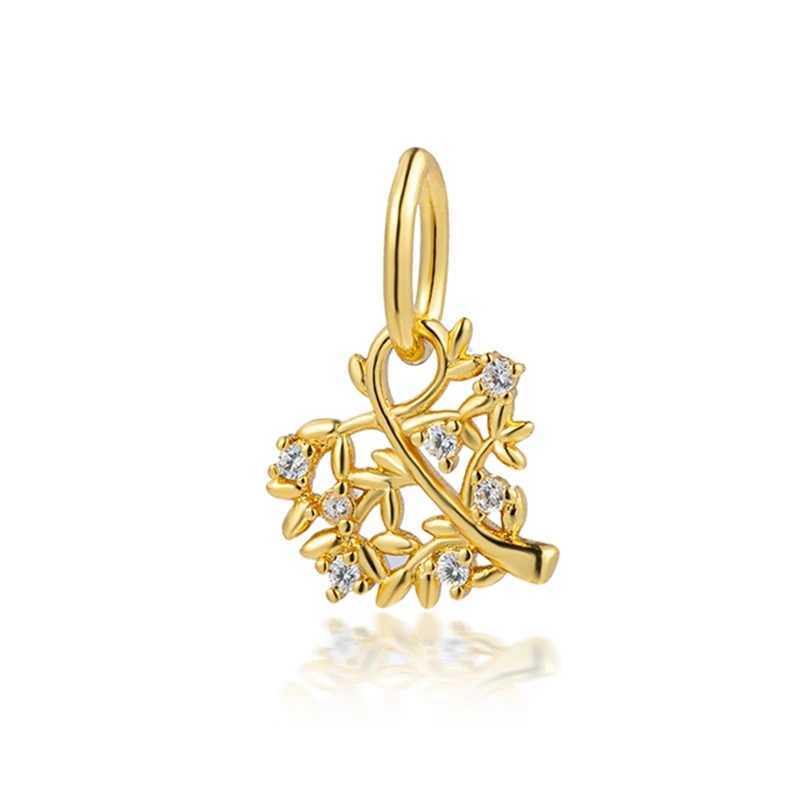 DIY Gold Plated Fine Fashion Europeans Jewelry Making Small Bell Butterfly Dangle Charm Beads Fit Original Silver 925 BraceletXJ250607