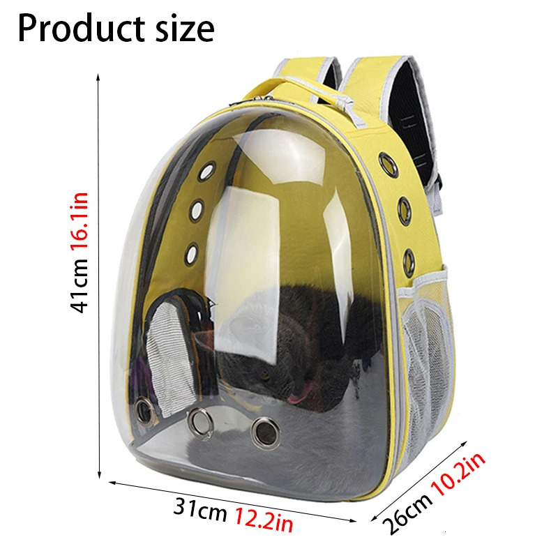 Cat Pet s Dog pet backpacks portable transparent space capsules Soft Side Backpack Travel Bags Outgoing cat supplies 250603