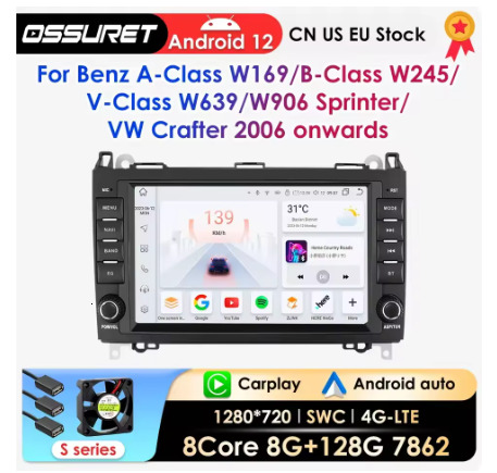 Android Car Radio for Mercede-Benz W164 ML 320 ML 350 for Mercedes Benz GL320 500 X164 2005-2012 Car Multimedia Carplay GPS 7862