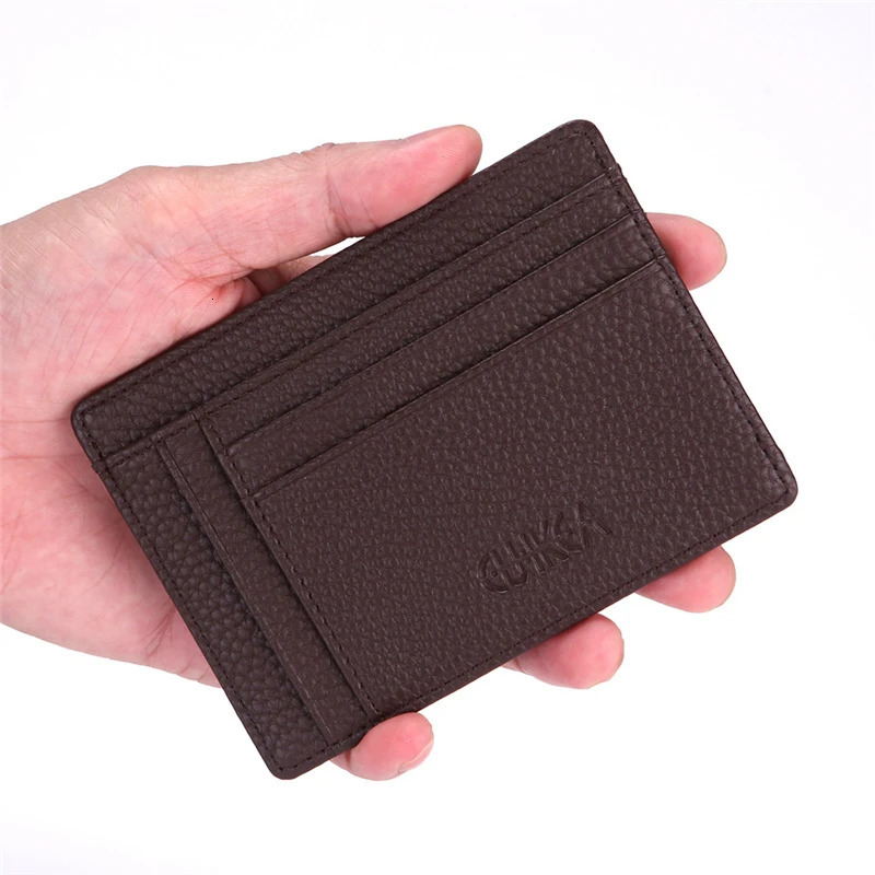 Mens Ultra-Thin ID Credit Card Holder Soft Wallet PU Leather Super Slim Coin Purse Business Card Case Protable Zipper Money Bag 250605