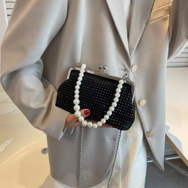 Top High Quality New Style Rhinestone Bag Handbag for Women Fashion Texture Crossbody Handbag Underarm Bag Shiny Full Diamond Bag New Free Delivery De