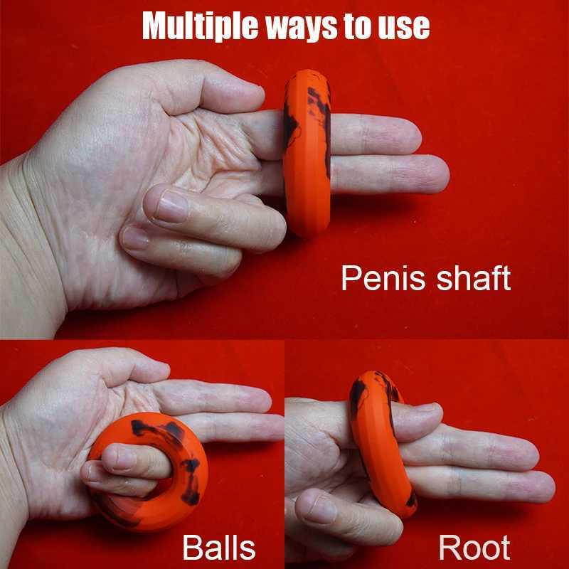 Delayed Ejaculation Dick Erection Penis Ring Liquid Silicone Semen Cock Ring Cockring Sex Toys For Men Testicles Ball Stretcher XJ250607