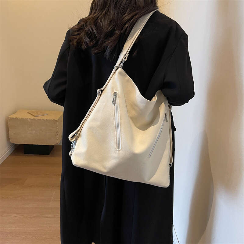 American Style Tote New Fashion Simple Shoulder Crossbody Niche Design Sense Office Commute Bag for Women