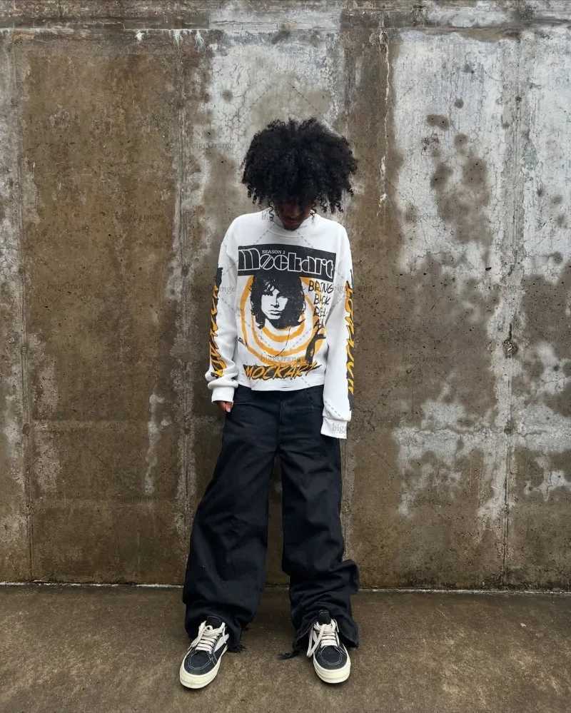 2025 High Street Retro Harajuku Graphic Top Men Hip Hop Streetwear Gothic Punk Round Neck Pure Cotton Casual Long Sleeve T-shirt W250607