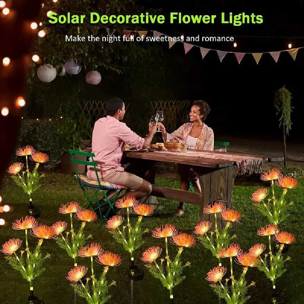 2PCS Solar Bian Flower LED Garden Lights Waterproof Outdoor Lawn Lamp Landscape Decoration for Villa Balcony Courtyard Garden W250607