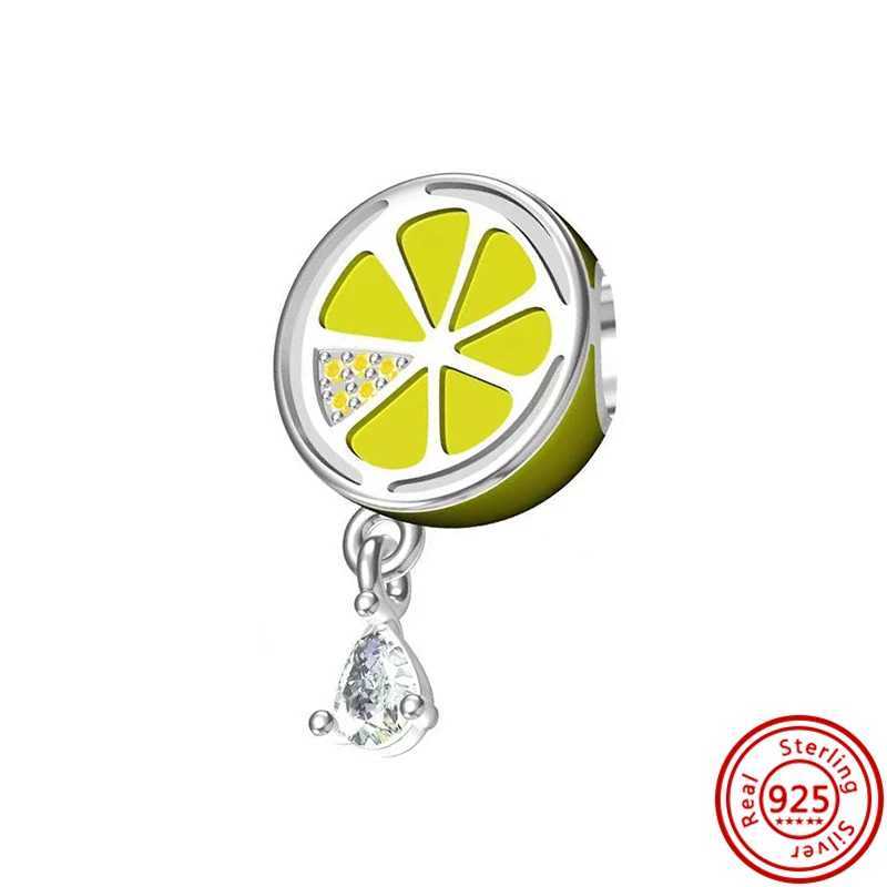 925 Solid Silver ple Sterry Lemon Watermelon Cherry Gre Avocado Fruit Charm Beads Fit Pantaro Bracelet Original JewelryXJ250607