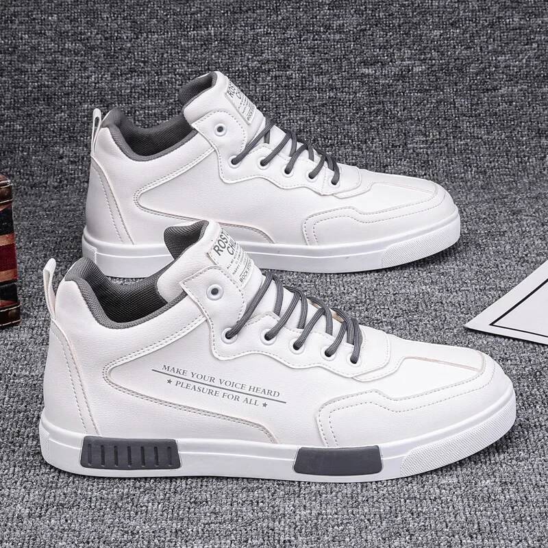Ddmyoutdoor Men Sneakers Autumn Winter New Student Sports Skateboard Shoes Thick Sole Anti Slip Comfortable Lace Up Outdoor Work Outdoor Shoes