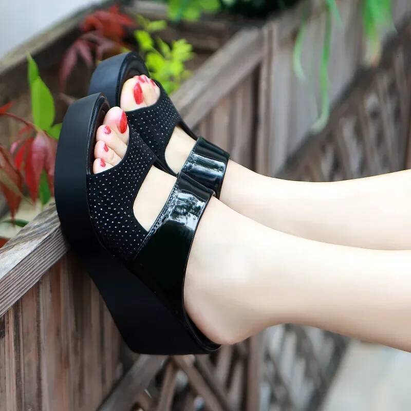 Ddmyoutdoor Slippers Women Platform Wedges Woman Open Peep Toes Casual Shoes Summer Ladies Rome Beach Sandals Chinelo Feminino outdoor shoes