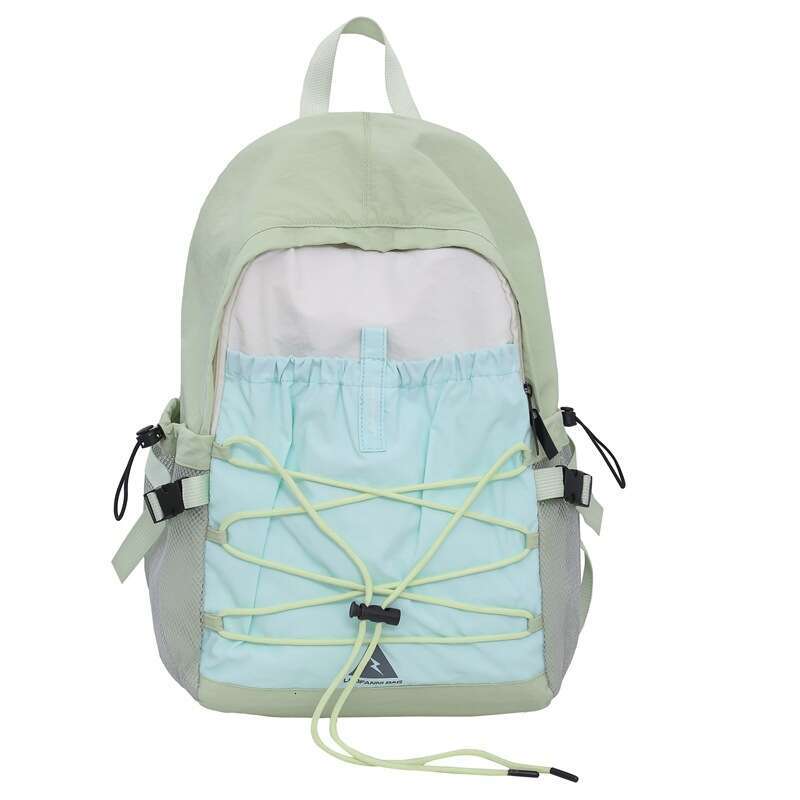 Outdoor Drawstring Hiking New Men's Color-Block Lightweight Travel Thin Small Backpack Women's School Bag