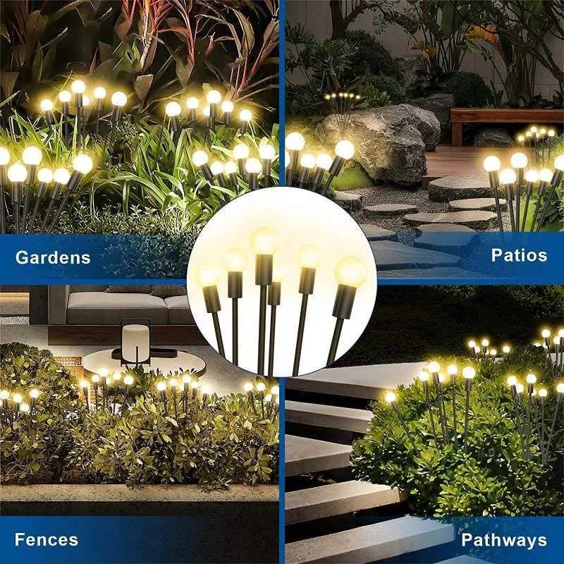 14pack Solar Garden Lights Solar Firefly Lights Waterproof Solar Outdoor Lights Christmas Lawn Decorative Lights Yard Pathway W250607