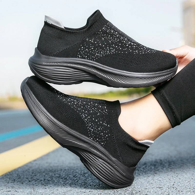ddmyoutdoor Trendy Women Sports Mesh Thick Sole Shock Absorbing Walking Anti Skid High Quality Training Casual Shoes Zapatos De Mujer Outdoor Outdoor 