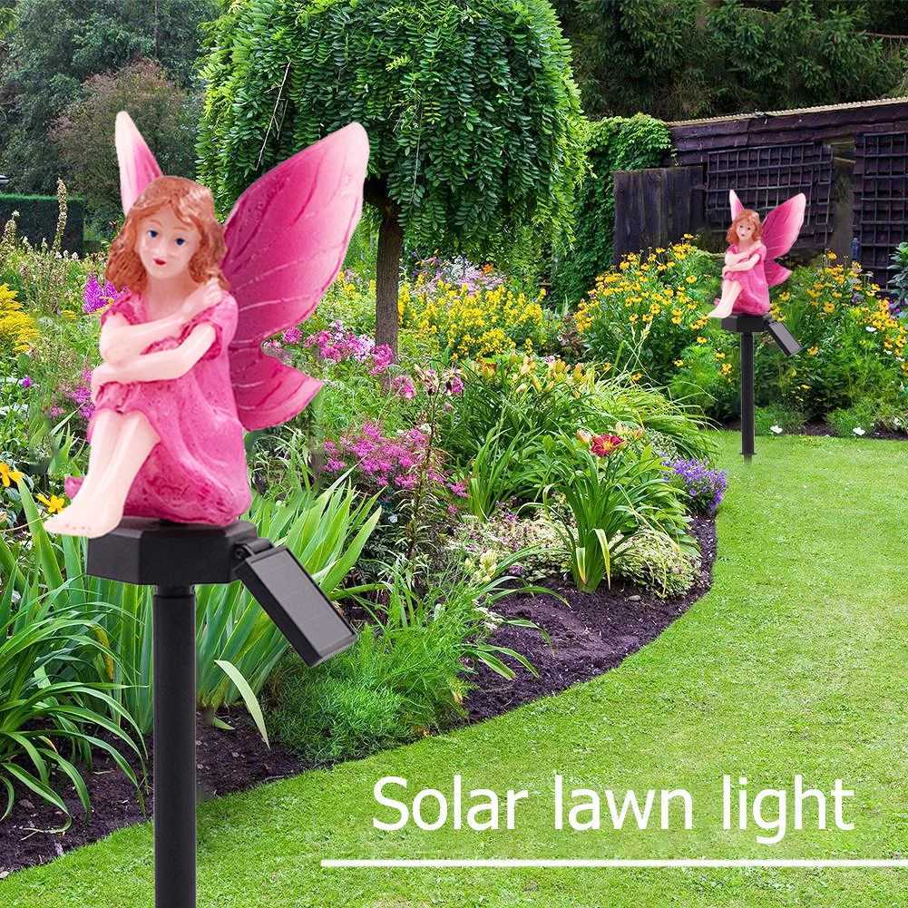 LED Solar Flower Fairy Light Outdoor Waterproof Hanging Light Lawn Stakes Lamps for Home Garden Courtyard Festival Decoration XJ250606