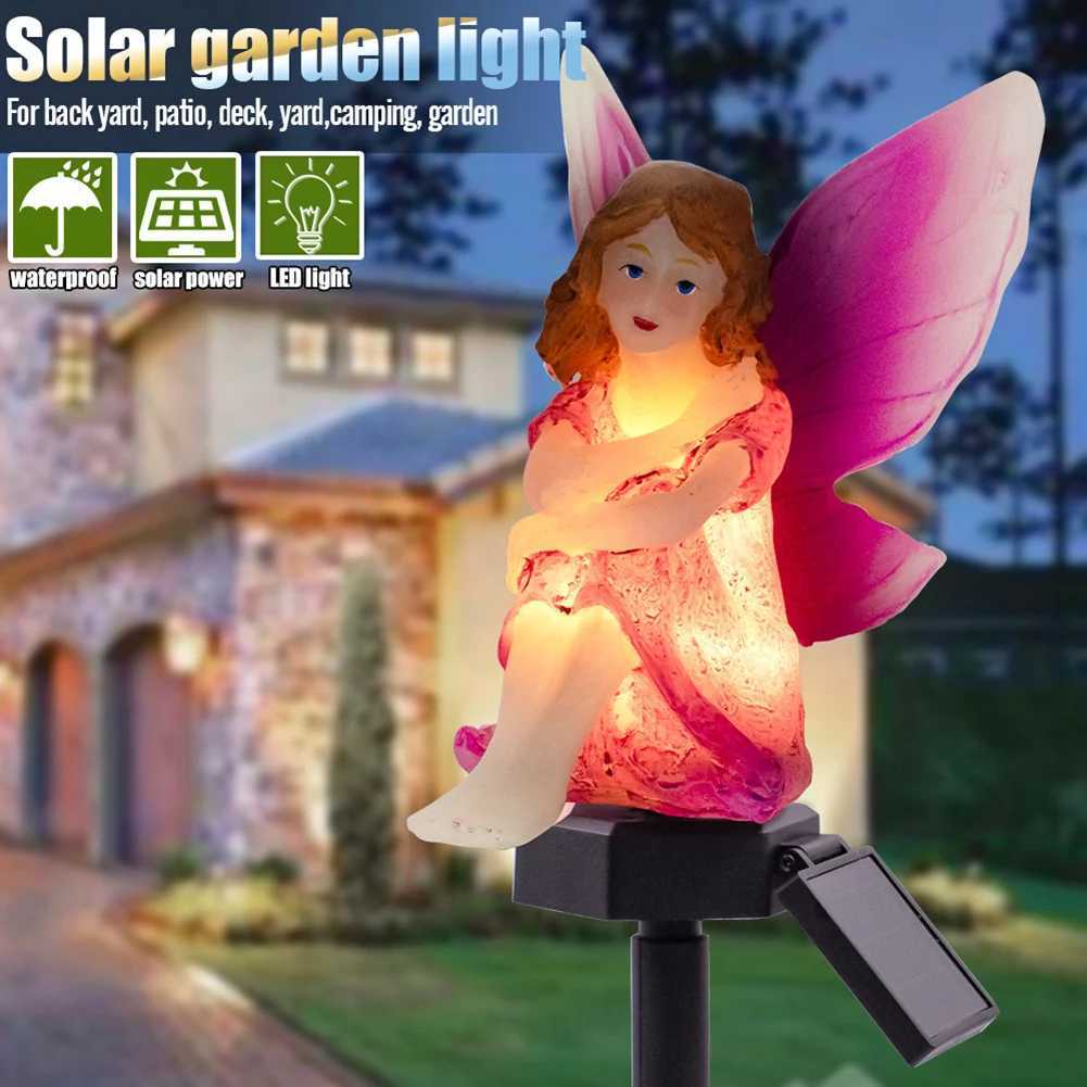LED Solar Flower Fairy Light Outdoor Waterproof Hanging Light Lawn Stakes Lamps for Home Garden Courtyard Festival Decoration XJ250606