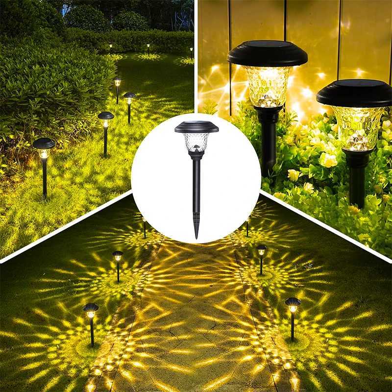 Solar Pathway Lights Outdoor Waterproof Garden Decor Lawn Lamp For Yard Walkway Patio Balcony XJ250606