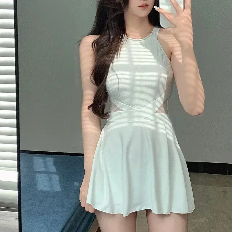 Bikini Swimwear Summer Sexy Beach Bathing Suit Female Solid Color Bodysuit Tanktop Swimsuit 250530