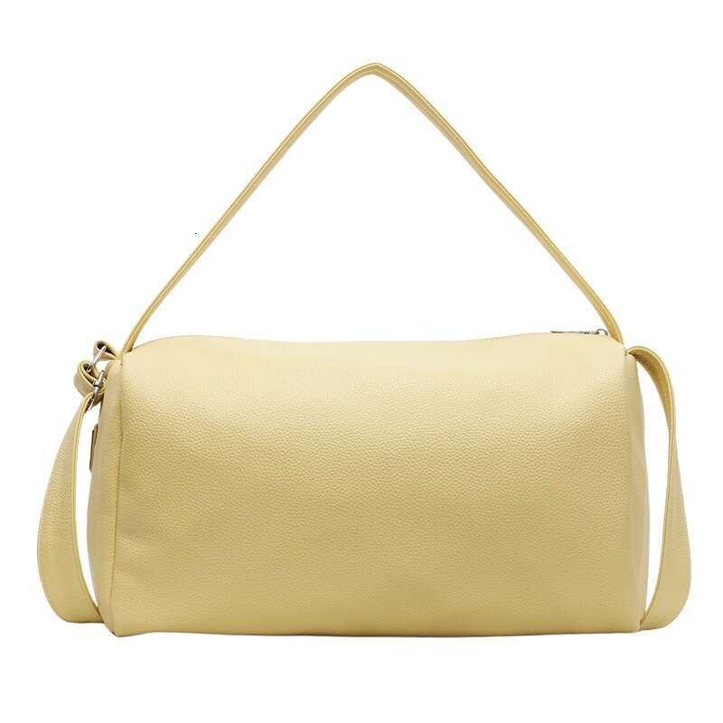 Fashion Simple Solid Color Large Capacity Tote for Women 2025 New Trend Soft Leather Sports Casual Shoulder Crossbody Bag