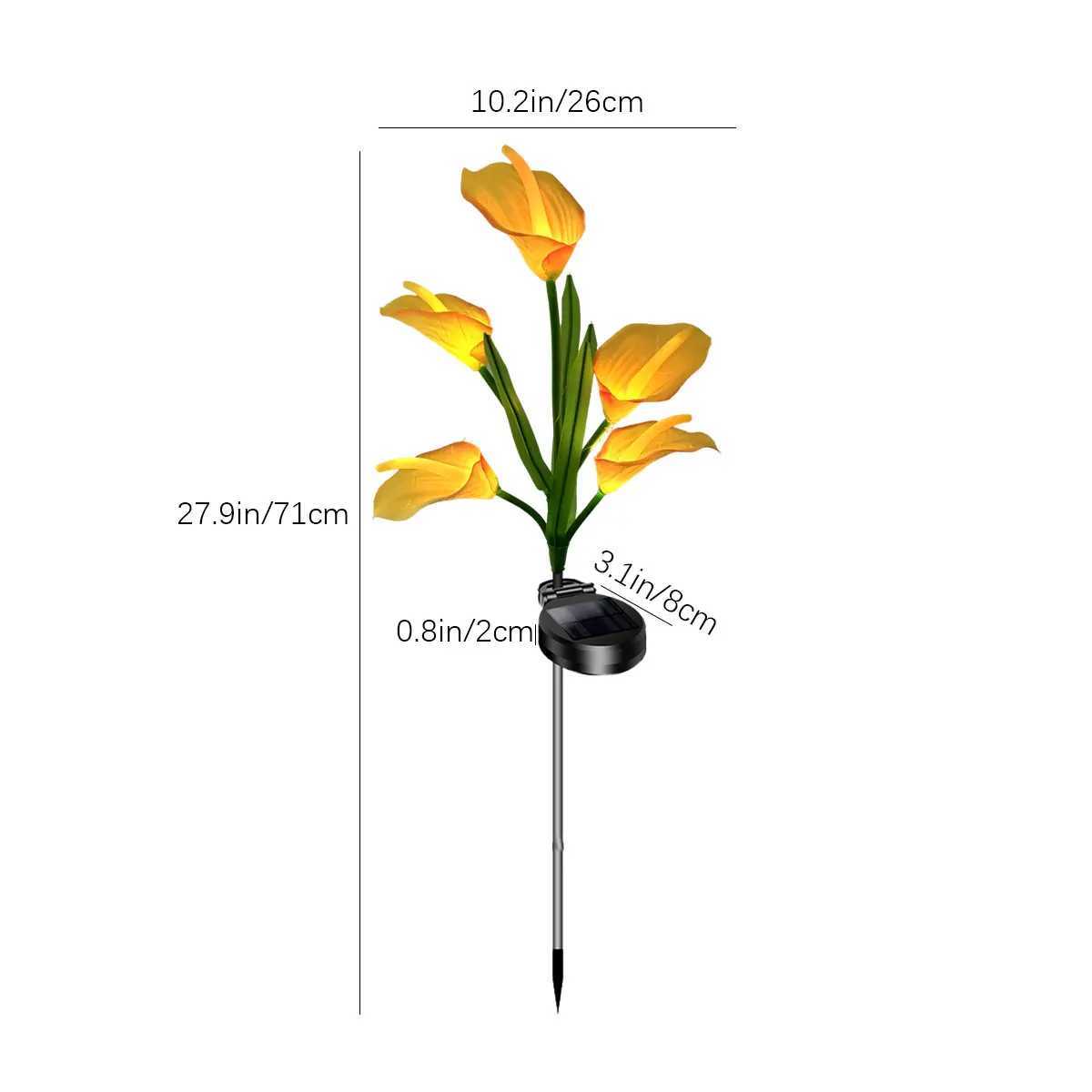 Horseshoe Lotus Solar Garden Light Outdoor IP65 Waterproof Simulated Flower LED Decorative Courtyard Lawn LightXJ250606