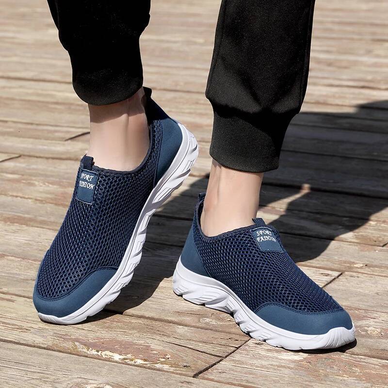 Ddmyoutdoor Sneakers Summer Casual Men Mesh Breathable Outdoor Non Soft Sports Shoes Slip On Sneaker Lightweight Running Shoe Outdoor Shoes