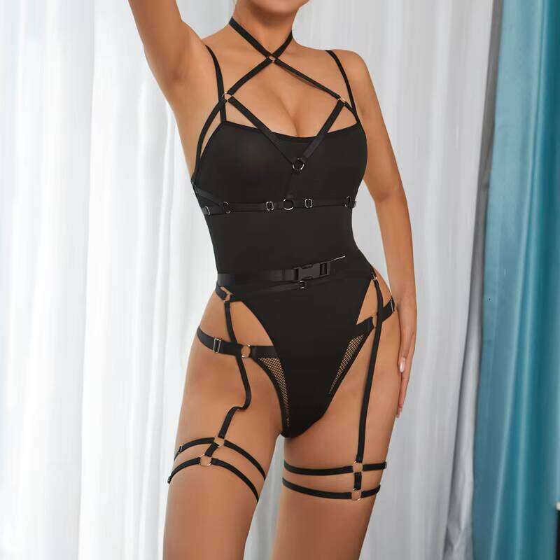 Underwear For Women Lace Dress Transparent Set Erotic Costumes Deep V Bra Open Crotch Teddy Bodysuit Sexy Lingerie 1287