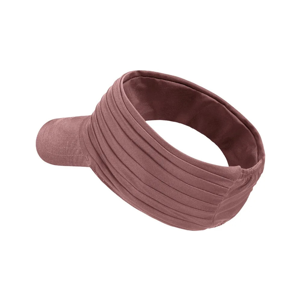 Sun Hat Pleats Summer Beach Hat Empty Top Fashion Wide Brim Visor Hat Outdoor UV Top Empty Sport Duck Tongue Cap 250603