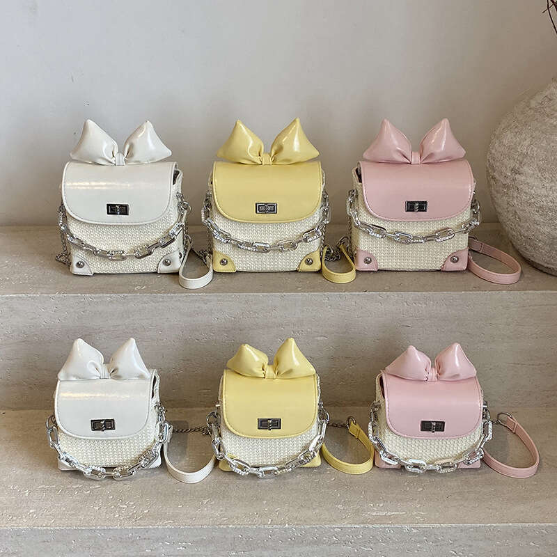 Chain 2025 Summer New Niche Design Fashion Simple High-Value Single Shoulder Crossbody Color-Block Small Square Bag