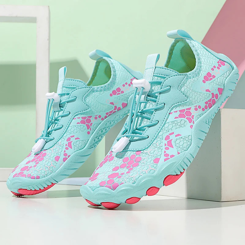 HKDQ Size 35-46 Couples Beach Shoes With Fingers Quick Dry Non Slip Barefoot Sneakers Men Lightweight Summer Women Aqua Shoes 250605