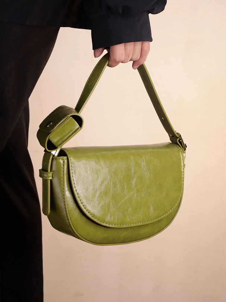 designer Korean INS Niche Super Popular Handheld Underarm Bag for Women 2025 New Retro Versatile Single Shoulder Crossbody Saddle Bag