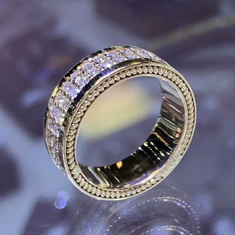 Huitan Gorgeous Gold Color Women Finger Rings Newly Wedding Engagement Trends Eternity Rings Cubic Zirconia Fashion Jewelry 2021 W250606