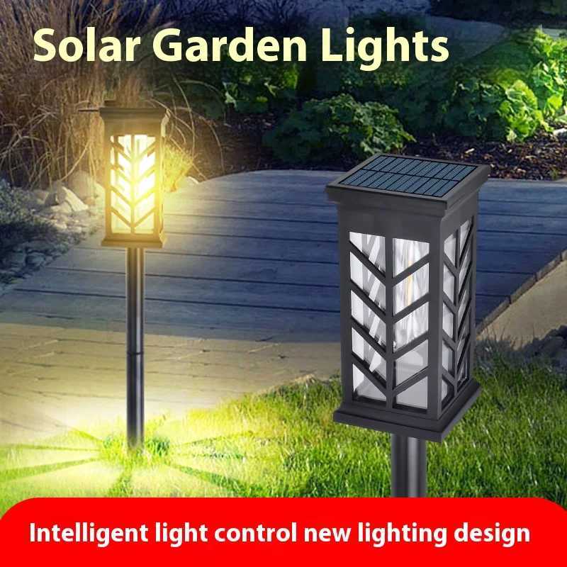 LED Solar Pathway Lamps Landscape Lighting Solar Outdoor Waterproof Warm Light For Walkway Path Villa Yard Driveway Yard Decor XJ250606