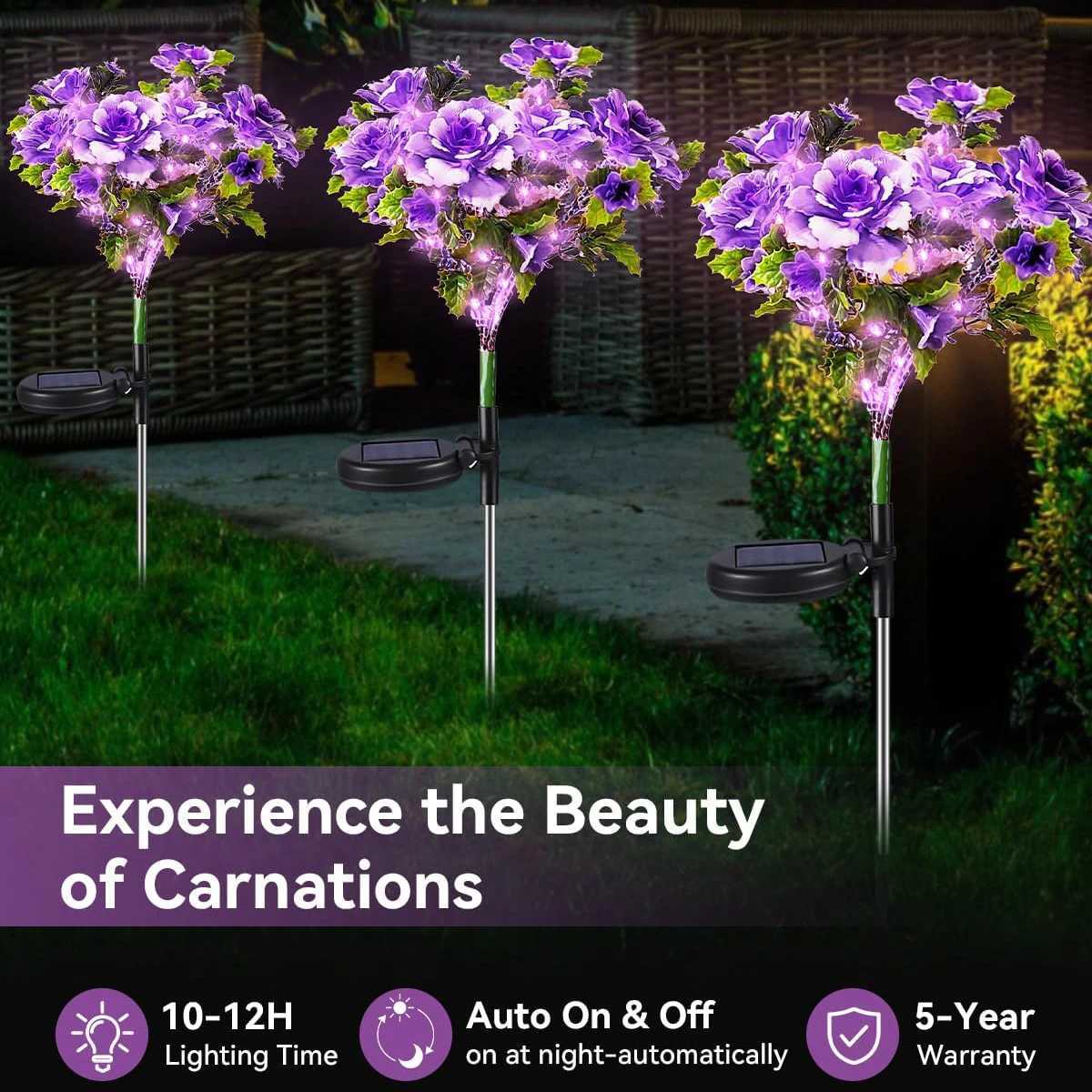 7-head Seaside Flower Solar Garden Light Outdoor Waterproof Simulated Flower LED Decorative Courtyard Lawn Decorative LightXJ250606