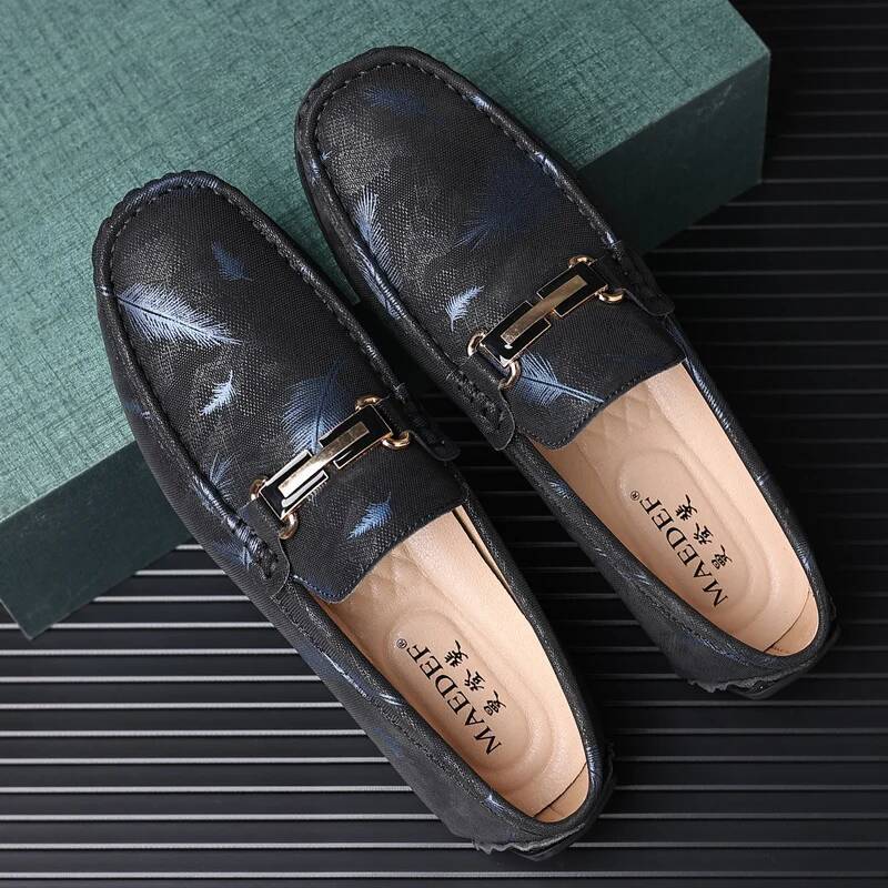 Ddmyoutdoor MAEDEF Men S High Quality Slip On Loafers Classics Fashion Leather Casual Male Shoe Comfortable Outdoor Driving Flats Shoes Outdoor Shoes